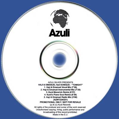 promo CD-R: Tonight, Cat Number: AZNY224/231